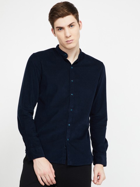 

Bossini Men Navy Blue Slim Fit Solid Casual Shirt