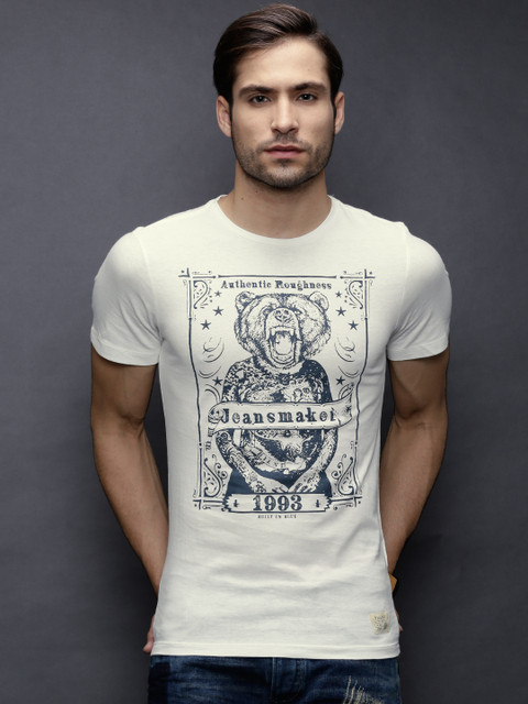 

BLEND Off-White Printed T-shirt