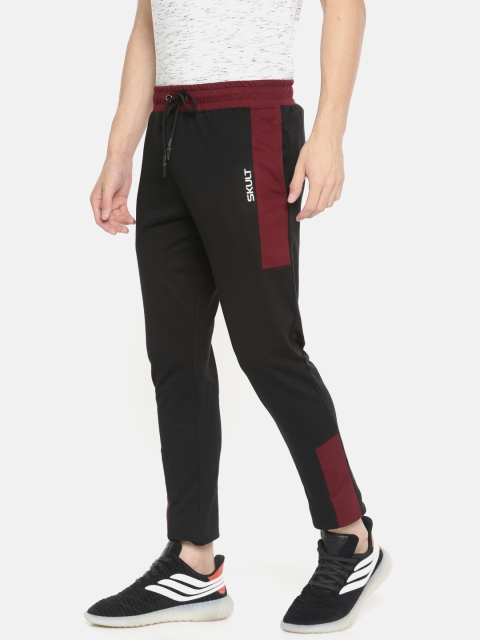 

SKULT by Shahid Kapoor Men Black Solid Slim Fit Track Pants