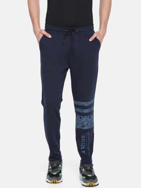 

SKULT by Shahid Kapoor Men Navy Blue Printed Track Pant