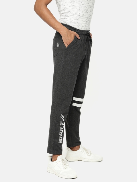 

SKULT by Shahid Kapoor Men Charcoal Grey Solid Track Pants