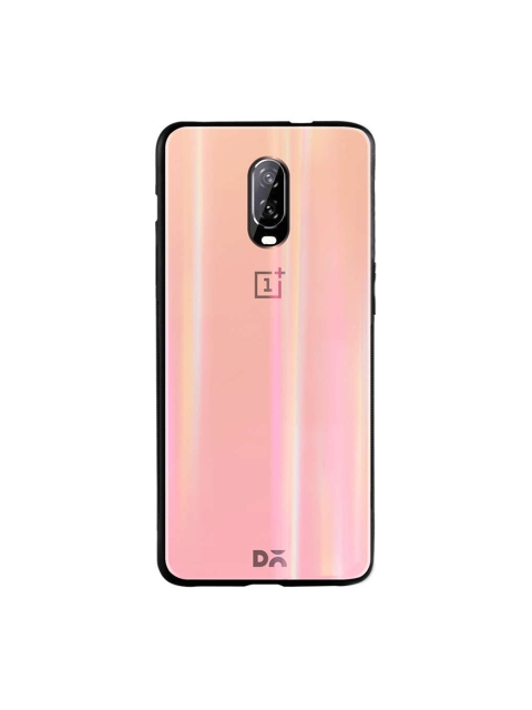 

DailyObjects Peach OnePlus 6T Holographic Glass Case Cover