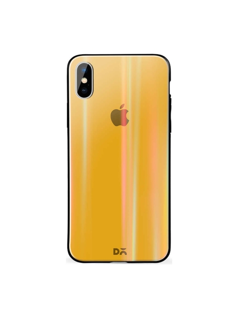 

DailyObjects Mustard Yellow iPhone XS Max Holographic Glass Case Cover