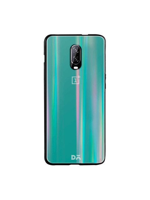 

DailyObjects Teal Blue OnePlus 6T Holographic Glass Case Cover