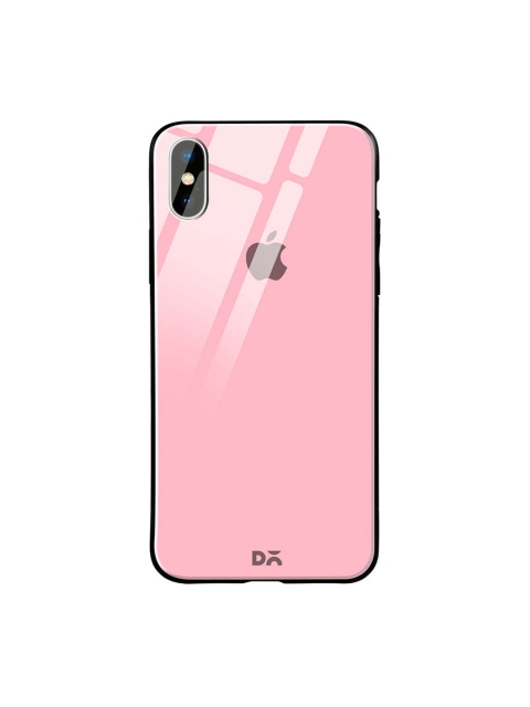 

DailyObjects Pink iPhone X Glass Case Cover