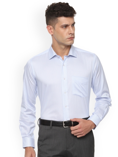 

Van Heusen Men Blue Nuvo Regular Fit Self Design Formal Shirt