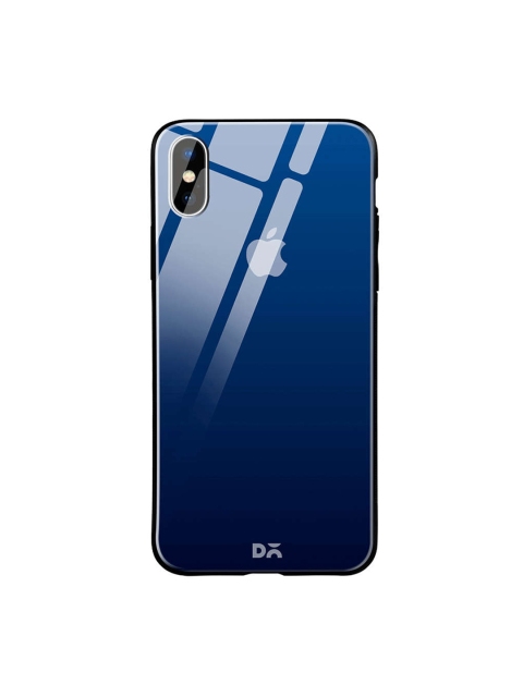 

DailyObjects Navy Blue iPhone X Glass Case Cover