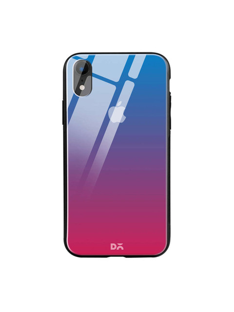 

DailyObjects Blue & Pink iPhone XR Glass Case Cover