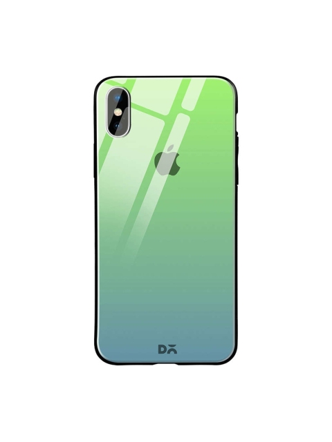 

DailyObjects Blue & Green iPhone XS Max Glass Case Cover