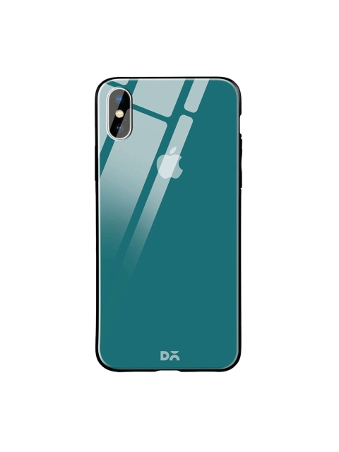 

DailyObjects Teal iPhone XS Max Glass Case Cover