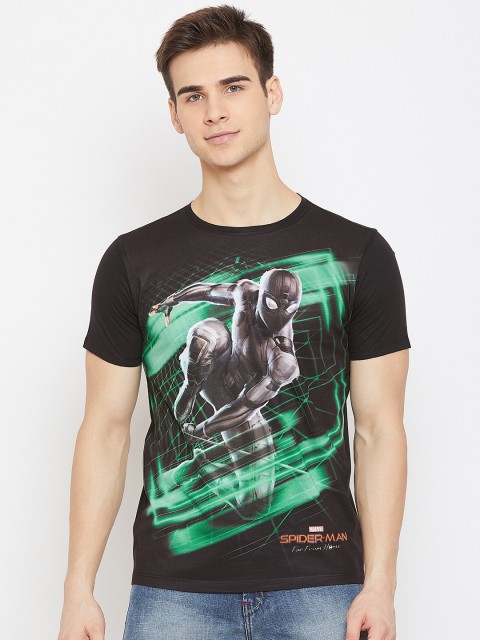 

Marvel by Wear Your Mind Men Black Printed Round Neck T-shirt