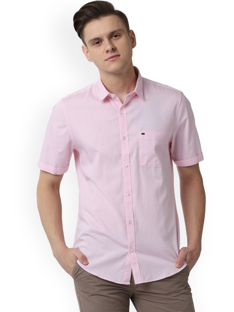 

Peter England Men Pink Slim Fit Solid Casual Shirt