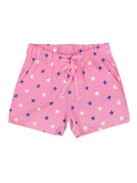 

Pantaloons Junior Girls Pink Printed Regular Fit Hot Pants