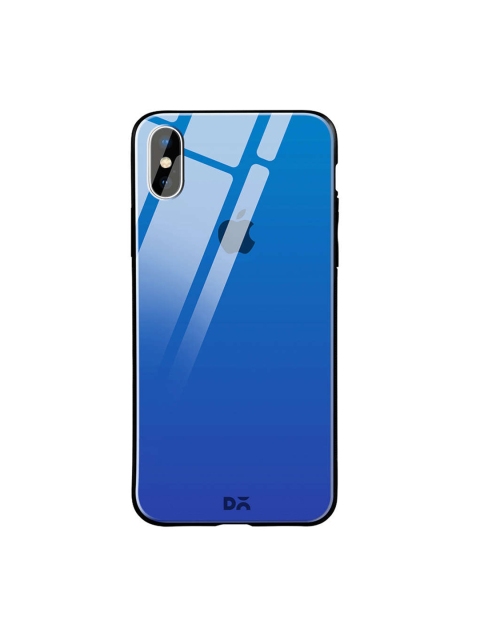 

DailyObjects Blue iPhone X Glass Case Cover