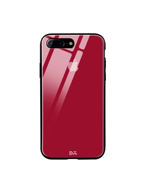 

DailyObjects Maroon iPhone 7 Plus Glass Case Cover