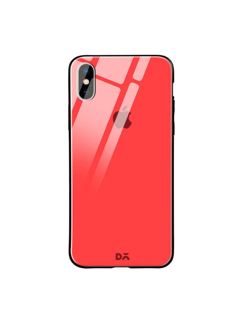 

DailyObjects Coral Red iPhone X Glass Case Cover