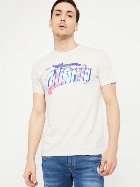 

UCLA Men White Printed Round Neck T-shirt