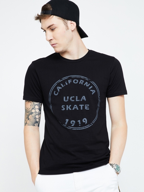

UCLA Men Black Printed Round Neck T-shirt