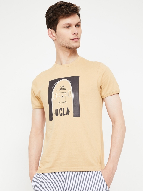 

UCLA Men Beige Printed Round Neck T-shirt