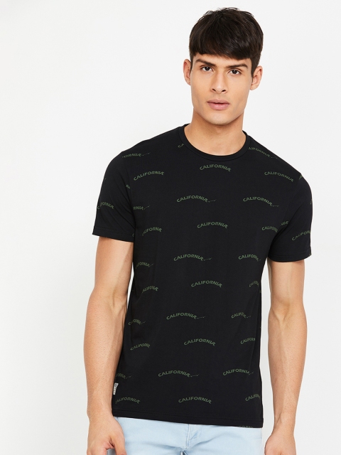 

UCLA Men Black Printed Round Neck T-shirt