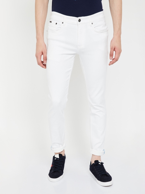 

UCLA Men White Skinny Fit Mid-Rise Clean Look Jeans