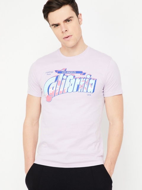 

UCLA Men Purple Printed Round Neck T-shirt