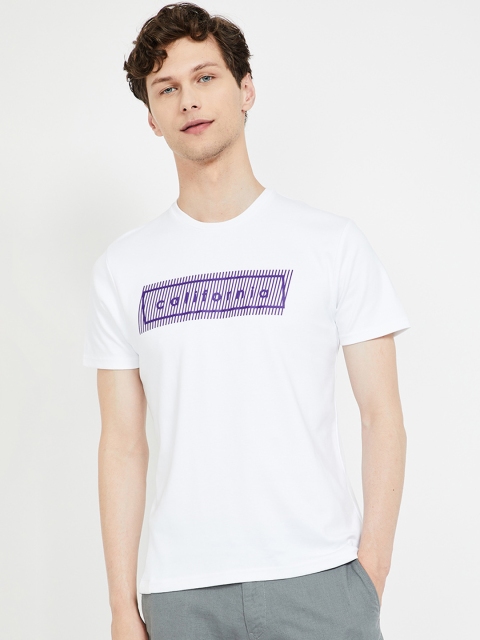 

UCLA Men White Printed Round Neck T-shirt