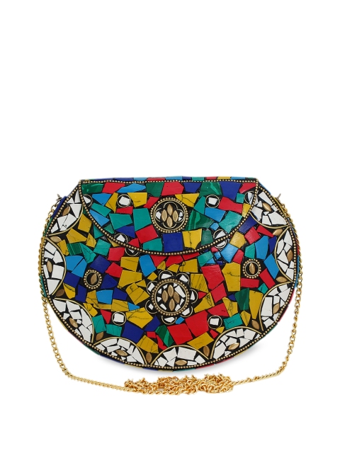 

Anekaant Multicoloured Textured Clutch, Multi