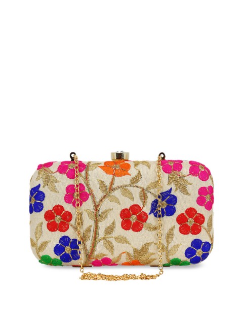 

Anekaant Multicoloured Embroidered Clutch, Multi