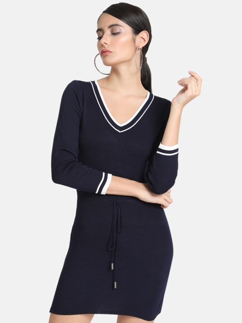 

Kazo Women Navy Blue Sweater Dress
