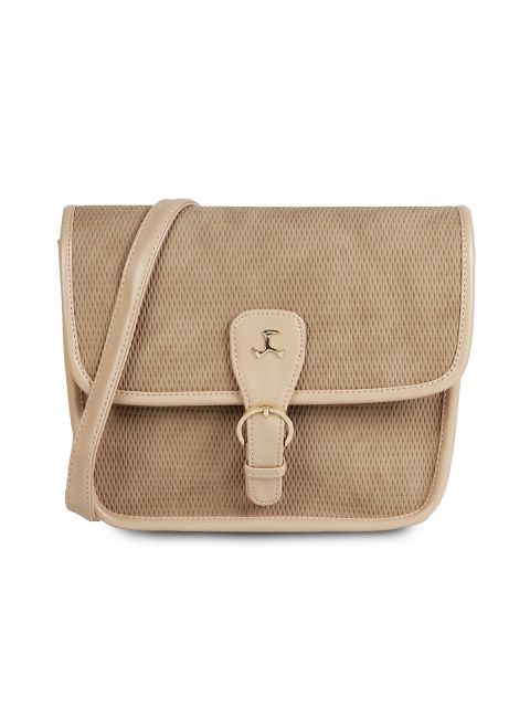 

Mochi Women Beige Textured Sling Bag