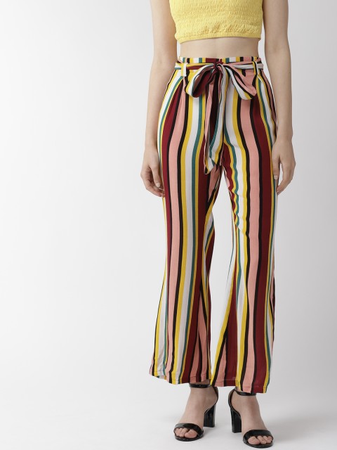 

MIWAY Women Multicoloured Striped Wide Leg Palazzos, Multi