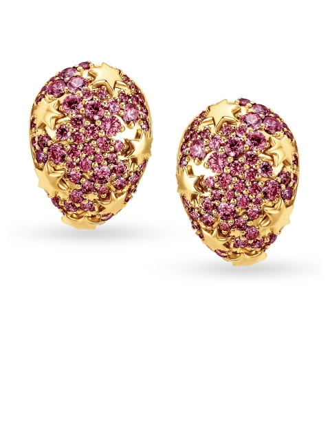 

Mia By Tanishq 15KT Yellow Gold Cubic Zirconia Stud Earrings