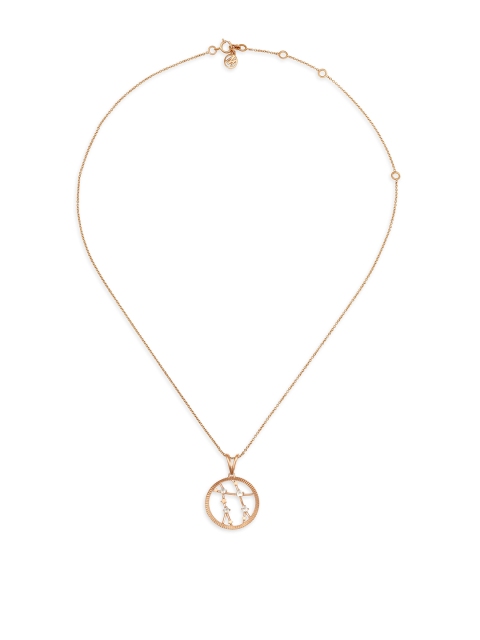 

Mia by Tanishq 14KT Gemini Rose Gold Pendant and Chain