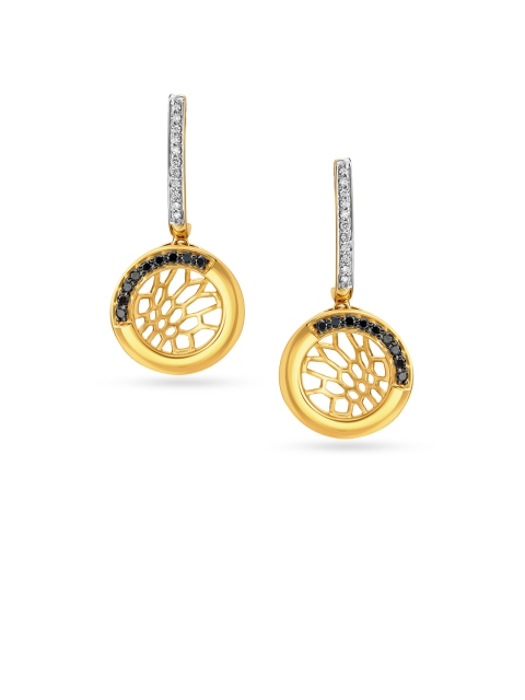

Mia By Tanishq 14-KT Yellow Gold Diamond Studded Drop Earrings