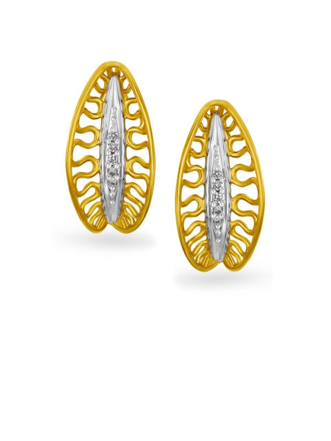 

Mia by Tanishq 14KT Yellow Gold Diamond Half Hoop Earrings