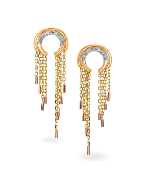 

Mia by Tanishq 14KT Yellow Gold Diamond Drop Earrings