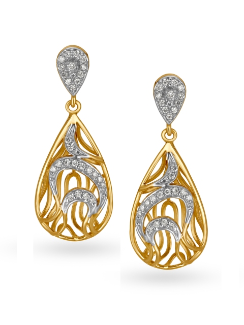 

Mia by Tanishq 14KT Gold Diamond Drop Earrings