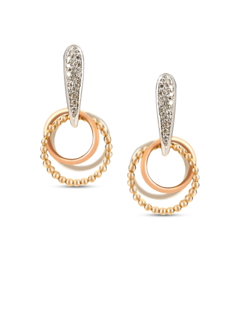 

Mia by Tanishq 14KT Diamond Oval Drop Earrings, Gold