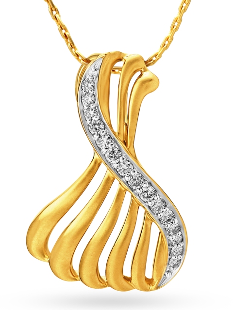 

Mia by Tanishq 14KT Rose Gold Pendant, Yellow