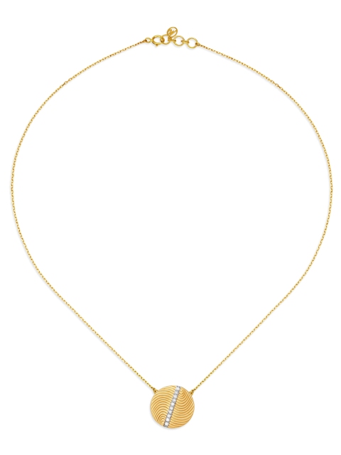 

Mia By Tanishq 14KT Gold Diamond Necklace With Chain, Yellow