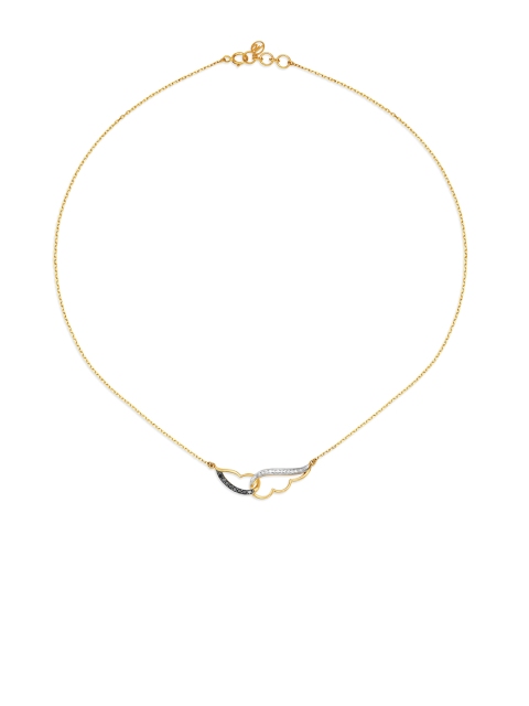 

Mia By Tanishq 14KT Gold Diamond Necklace With Chain, Yellow
