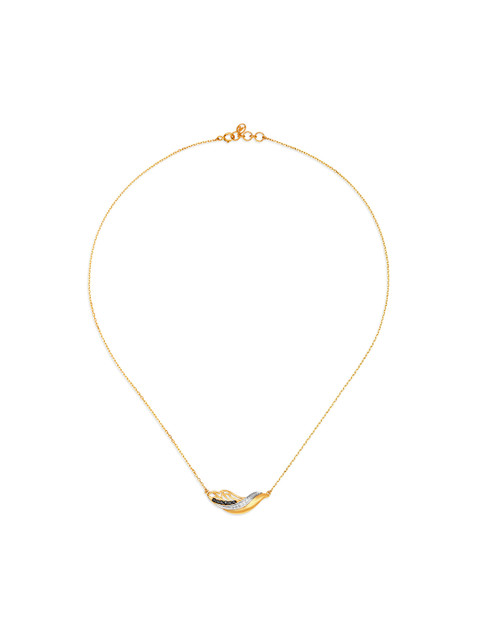 

Mia By Tanishq 14KT Gold Diamond Necklace With Chain, Yellow