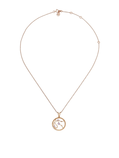 

Mia by Tanishq Aquarian 14KT Rose Gold Pendant and Chain