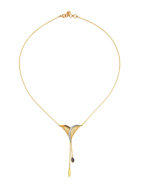 

Mia By Tanishq 14KT Gold Diamond Necklace With Chain, Yellow