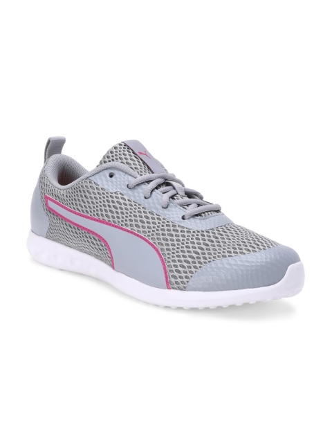 

Puma Women Grey Woven Design Cruxston Running Shoes