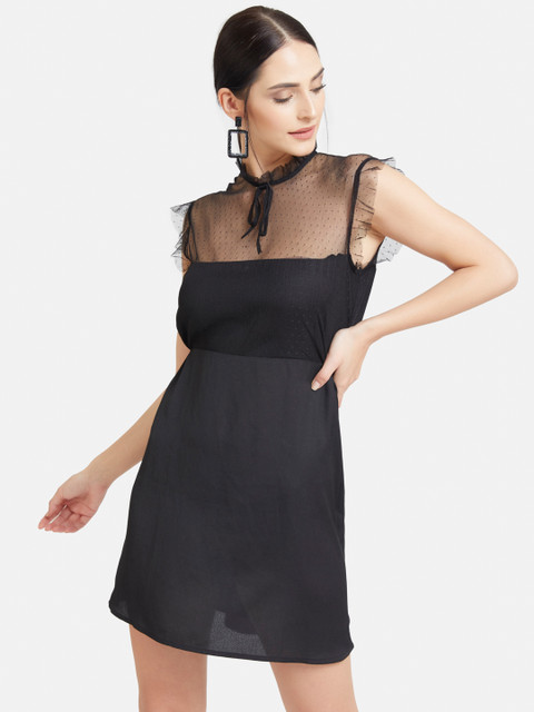 

Kazo Women Black Fit and Flare Dress