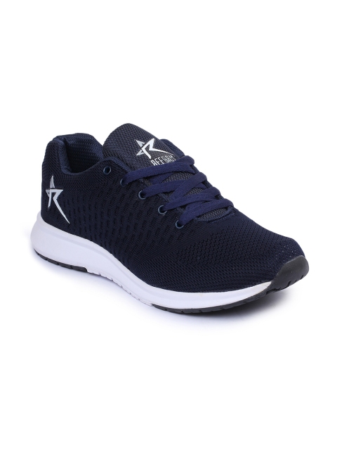 

REFOAM Men Navy Blue Woven Design Running Shoes