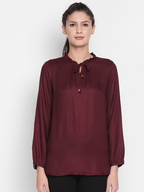 

Annabelle by Pantaloons Women Red Solid Top