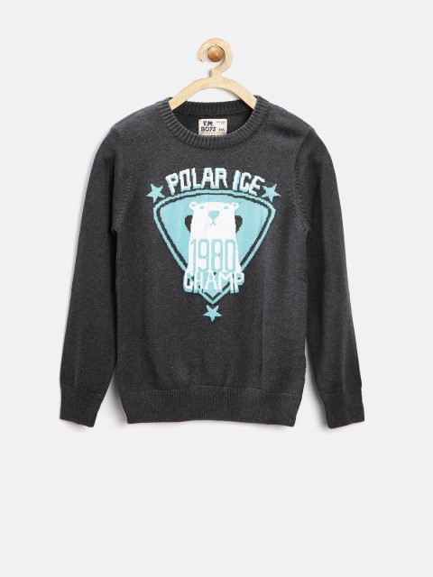 

Flying Machine Boys Charcoal Grey Sweater